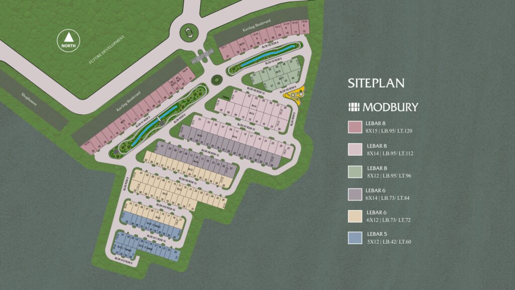 SITEPLAN CLUSTER MODBURY CITRALAND CIBUBUR